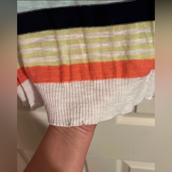 Arizona striped cardigan, button front, size 1X. Light weight, thin material - Picture 5 of 6